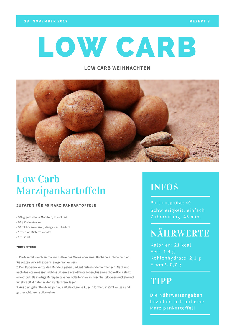 Low Carb Marzipankartoffeln